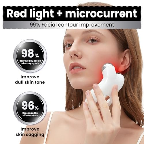 Hunvva Microcurrent Facial Device with Red Light Therapy - EP-300 for Lifting & Tightening Skin Avelisse