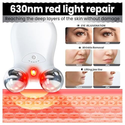 Hunvva Microcurrent Facial Device with Red Light Therapy - EP-300 for Lifting & Tightening Skin Avelisse