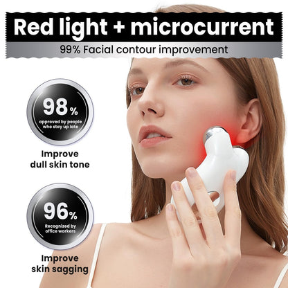 Hunvva Microcurrent Facial Device with Red Light Therapy - EP-300 for Lifting & Tightening Skin Avelisse