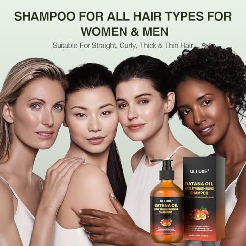 Batana Oil Hair Growth Shampoo - Strengthening Regrowth Shampoo for Men & Women with Thinning Hair & Hair Loss, Infused with Rosemary & Mint Oil, Nourishes Scalp, Sulfate Free, 10.15 fl oz Avelisse