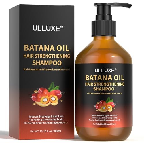 Batana Oil Hair Growth Shampoo - Strengthening Regrowth Shampoo for Men & Women with Thinning Hair & Hair Loss, Infused with Rosemary & Mint Oil, Nourishes Scalp, Sulfate Free, 10.15 fl oz Avelisse