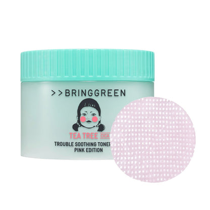 BRING GREEN Tea Tree Cica Soothing Toner Pads 90 Count – Exfoliating & Calming Facial Pads for Acne Prone Skin