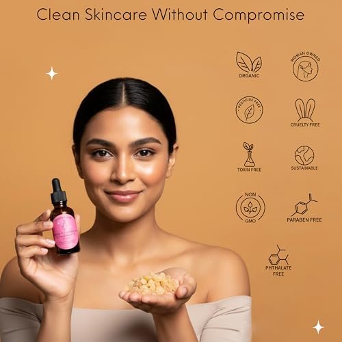 Frankincense Resin Infused Organic Castor & Rosehip Oils Face Age Defying Miracle Facial Moisturizer - Cold Pressed Serum, Natural Skincare, Hydrates Skin, 1 Fl Oz Avelisse