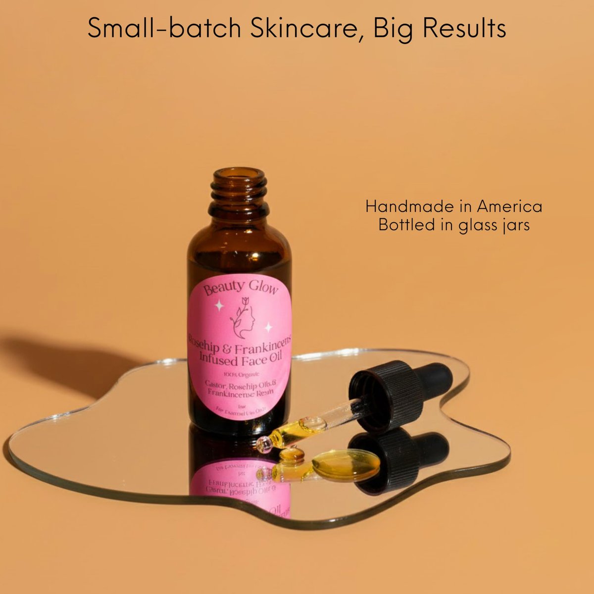 Frankincense Resin Infused Organic Castor & Rosehip Oils Face Age Defying Miracle Facial Moisturizer - Cold Pressed Serum, Natural Skincare, Hydrates Skin, 1 Fl Oz Avelisse
