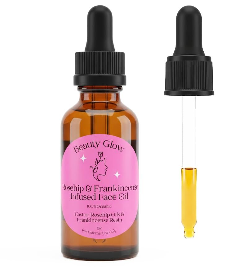 Frankincense Resin Infused Organic Castor & Rosehip Oils Face Age Defying Miracle Facial Moisturizer - Cold Pressed Serum, Natural Skincare, Hydrates Skin, 1 Fl Oz Avelisse