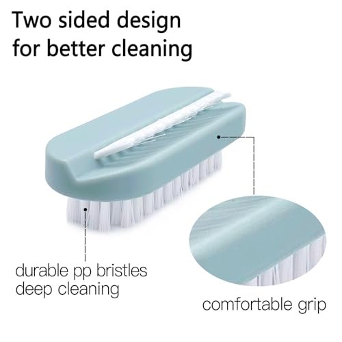 4-Pack Two-Sided Nail Brush for Cleaning Fingernails – Soft & Stiff Bristles Hand Scrubber for Men, Women, Kids - görsel 8