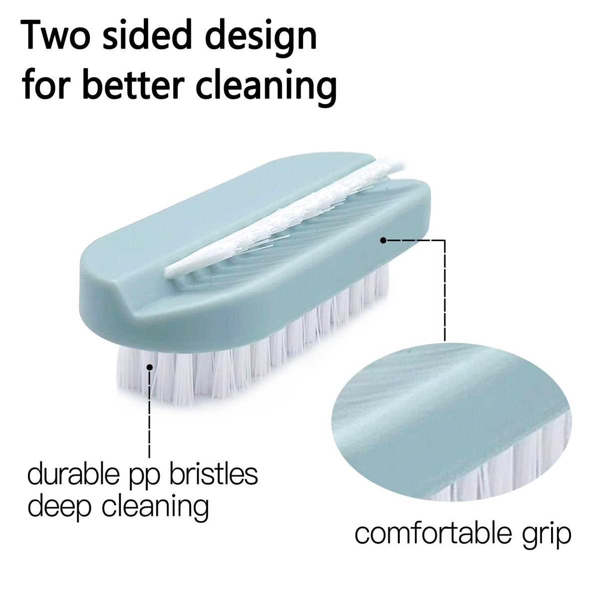 4-Pack Two-Sided Nail Brush for Cleaning Fingernails – Soft & Stiff Bristles Hand Scrubber for Men, Women, Kids - görsel 7