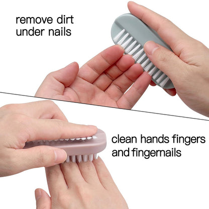 4-Pack Two-Sided Nail Brush for Cleaning Fingernails – Soft & Stiff Bristles Hand Scrubber for Men, Women, Kids