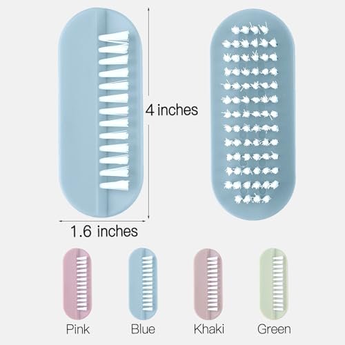 4-Pack Two-Sided Nail Brush for Cleaning Fingernails – Soft & Stiff Bristles Hand Scrubber for Men, Women, Kids - görsel 14