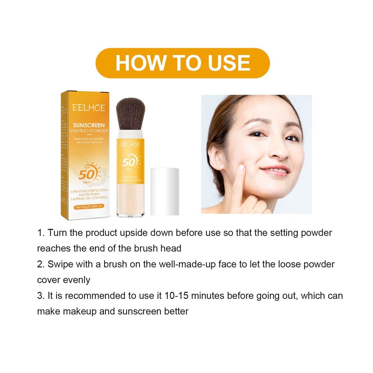 Dulele Sunscreen Setting Powder 2-Pack: SPF 50 Mineral Matte Finish Loose Face Powder, Translucent Oil Control, Minimizes Fine Lines & Pores Avelisse