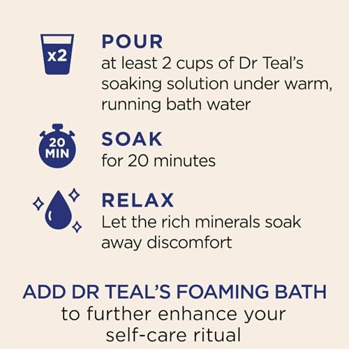 Dr Teal's Cozy Vanilla Season Comfort Pure Epsom Salt Soak and Foaming Bath Duo Pack Avelisse