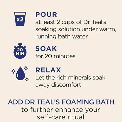Dr Teal's Cozy Vanilla Season Comfort Pure Epsom Salt Soak and Foaming Bath Duo Pack Avelisse