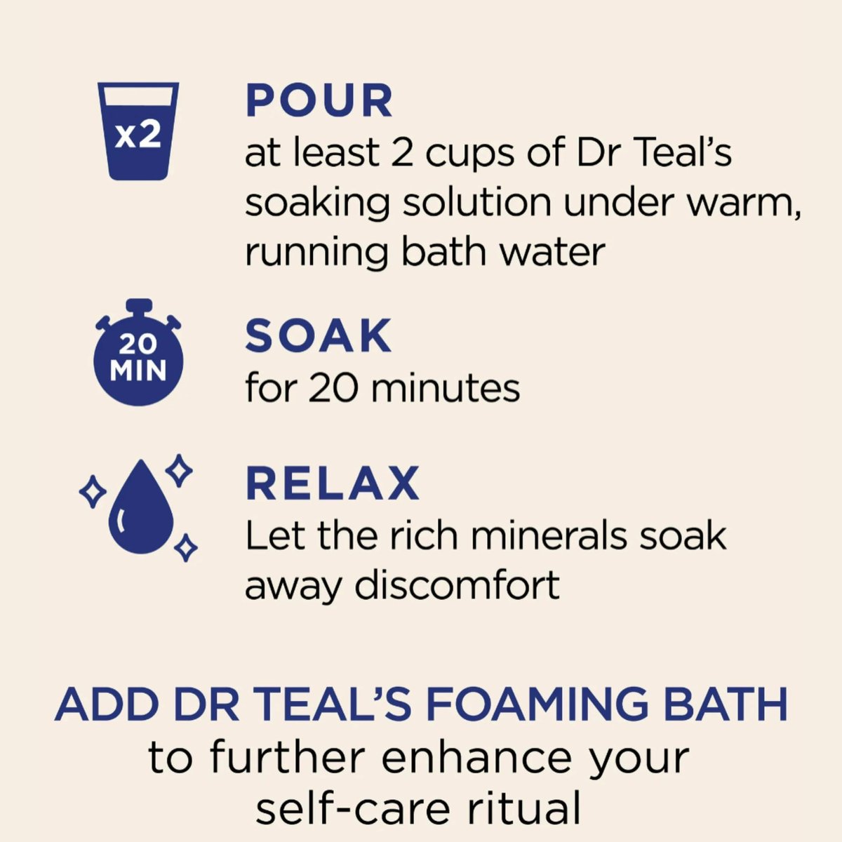 Dr Teal's Cozy Vanilla Season Comfort Pure Epsom Salt Soak and Foaming Bath Duo Pack Avelisse