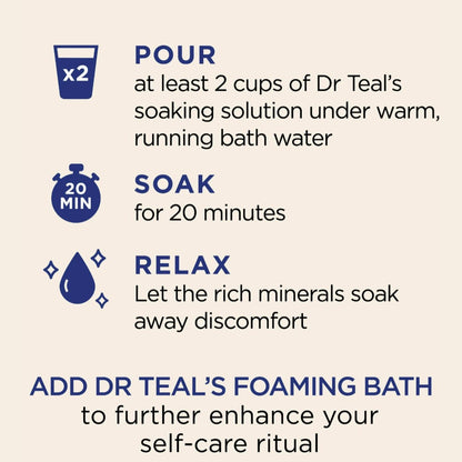 Dr Teal's Cozy Vanilla Season Comfort Pure Epsom Salt Soak and Foaming Bath Duo Pack Avelisse