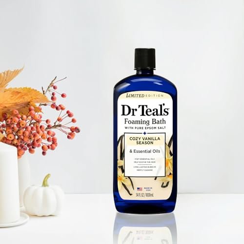 Dr Teal's Cozy Vanilla Season Comfort Pure Epsom Salt Soak and Foaming Bath Duo Pack Avelisse