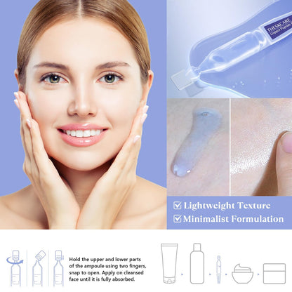 THESKCARE Copper Peptide Serum Ampoule with Niacinamide & Hyaluronic Acid – Hydrating, Anti-Wrinkle, Plumping Face Serum (30 Ampoules, 1.01 Fl Oz) Avelisse