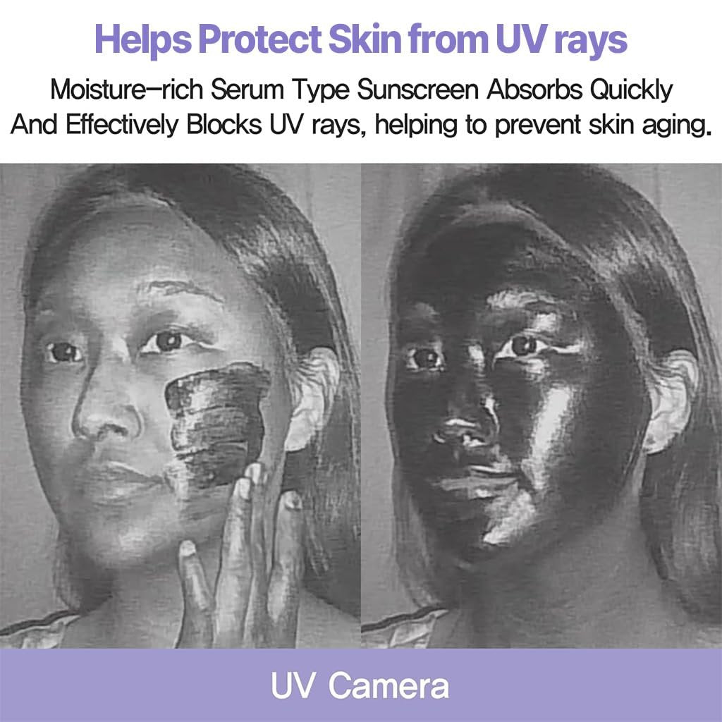 Espoir Water Splash Sun Serum SPF50+ PA+++ - 3,000ppm Caffeine, Hydrating Sunscreen for Face, Vegan, 1.69 Fl Oz Avelisse