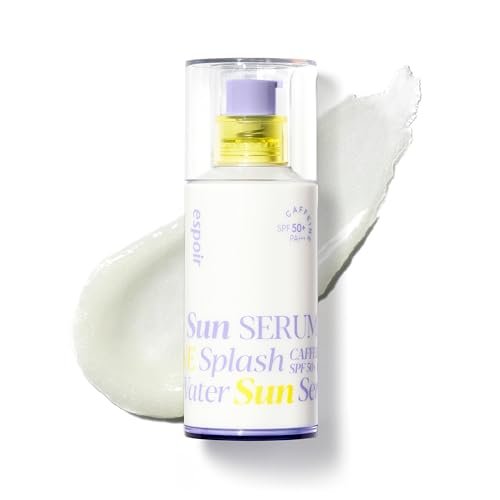 Espoir Water Splash Sun Serum SPF50+ PA+++ - 3,000ppm Caffeine, Hydrating Sunscreen for Face, Vegan, 1.69 Fl Oz Avelisse