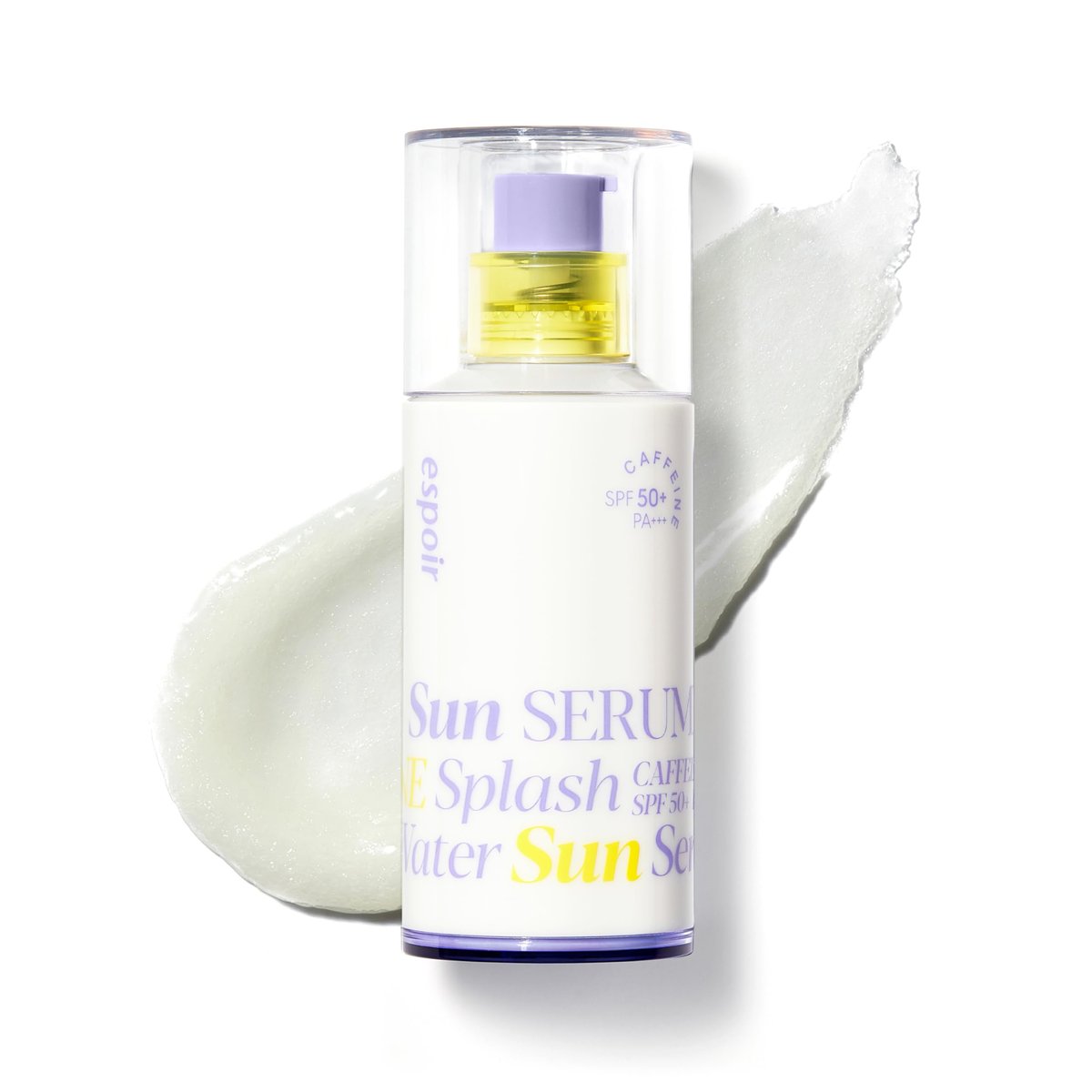 Espoir Water Splash Sun Serum SPF50+ PA+++ - 3,000ppm Caffeine, Hydrating Sunscreen for Face, Vegan, 1.69 Fl Oz Avelisse