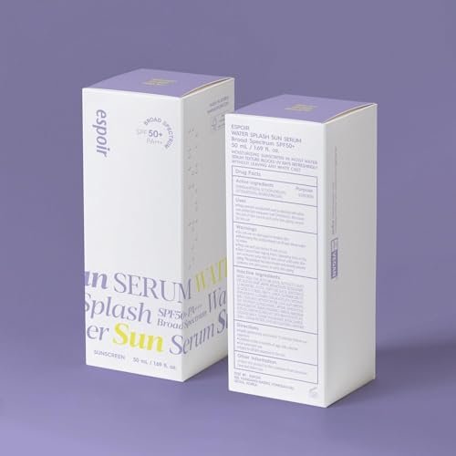 Espoir Water Splash Sun Serum SPF50+ PA+++ - 3,000ppm Caffeine, Hydrating Sunscreen for Face, Vegan, 1.69 Fl Oz Avelisse