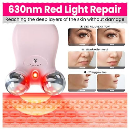 Hunvva Microcurrent Facial Device with Red Light Therapy – Lift, Tighten, and Smooth Wrinkles at Home Avelisse