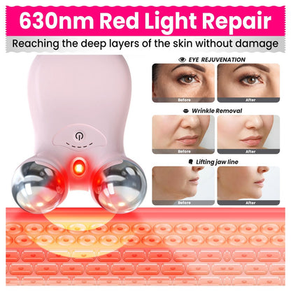 Hunvva Microcurrent Facial Device with Red Light Therapy – Lift, Tighten, and Smooth Wrinkles at Home Avelisse