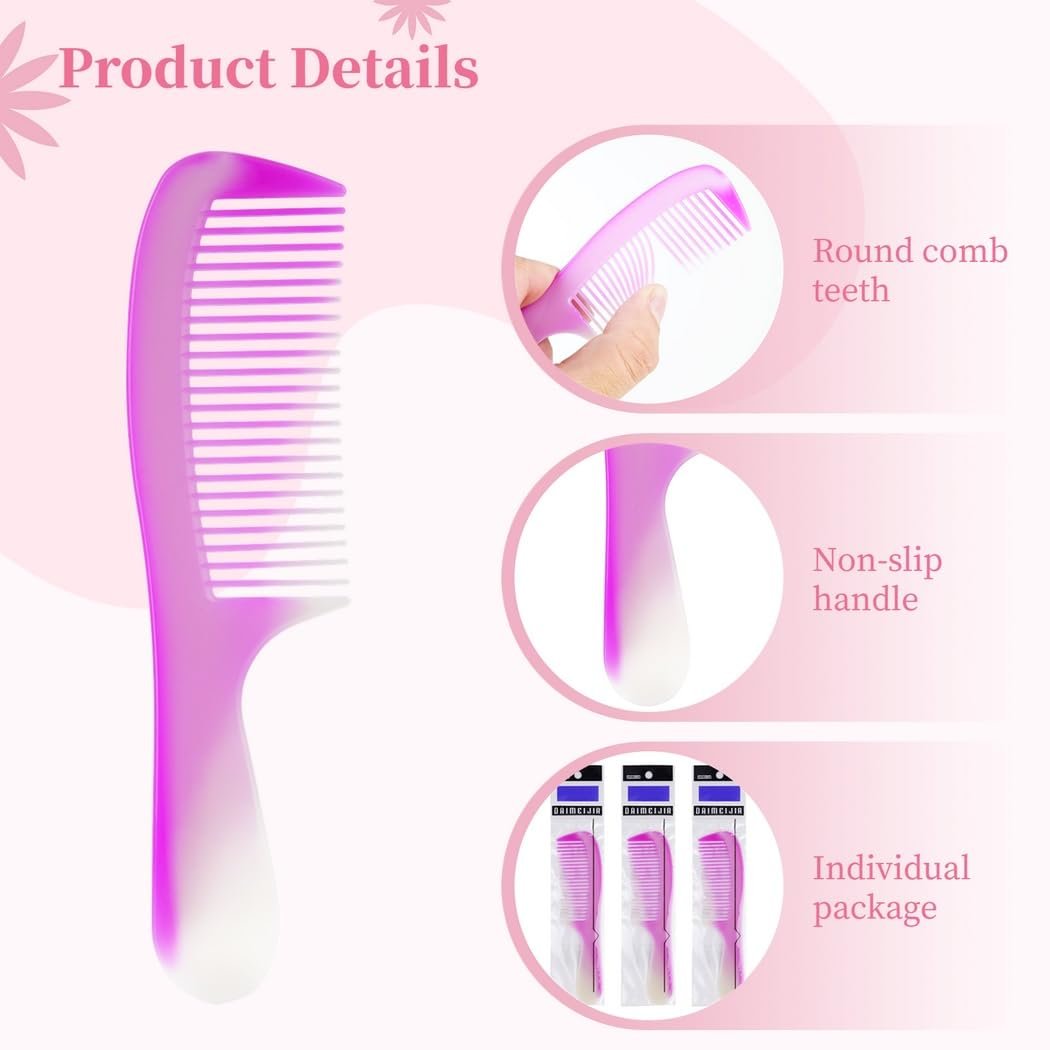 100 Colorful Disposable Hair Combs – Bulk Set, Individually Wrapped for Kids, Women, Men, Hotels, Shelters & Nursing Homes - görsel 3