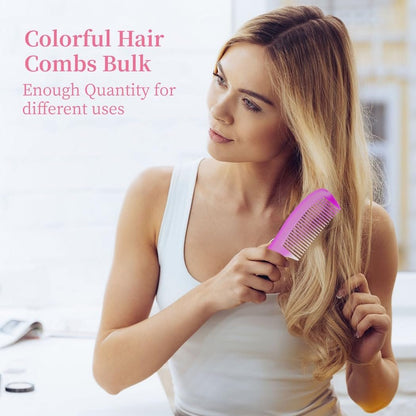 100 Colorful Disposable Hair Combs – Bulk Set, Individually Wrapped for Kids, Women, Men, Hotels, Shelters & Nursing Homes