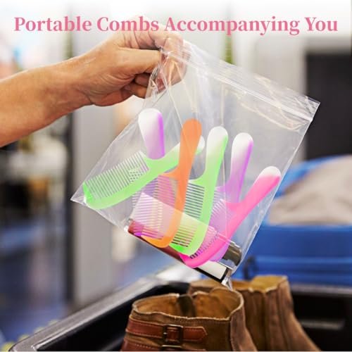 100 Colorful Disposable Hair Combs – Bulk Set, Individually Wrapped for Kids, Women, Men, Hotels, Shelters & Nursing Homes - görsel 12
