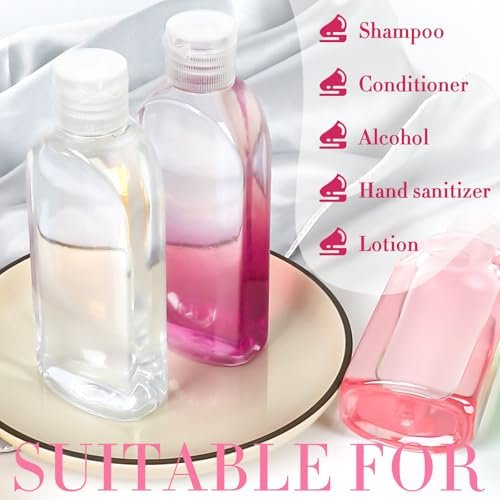 Craftisan 5 Pack 3.4 oz Clear Travel Bottles Kit - TSA Approved Leak Proof Refillable Containers for Toiletries, Shampoo, Conditioner, Lotion - görsel 6