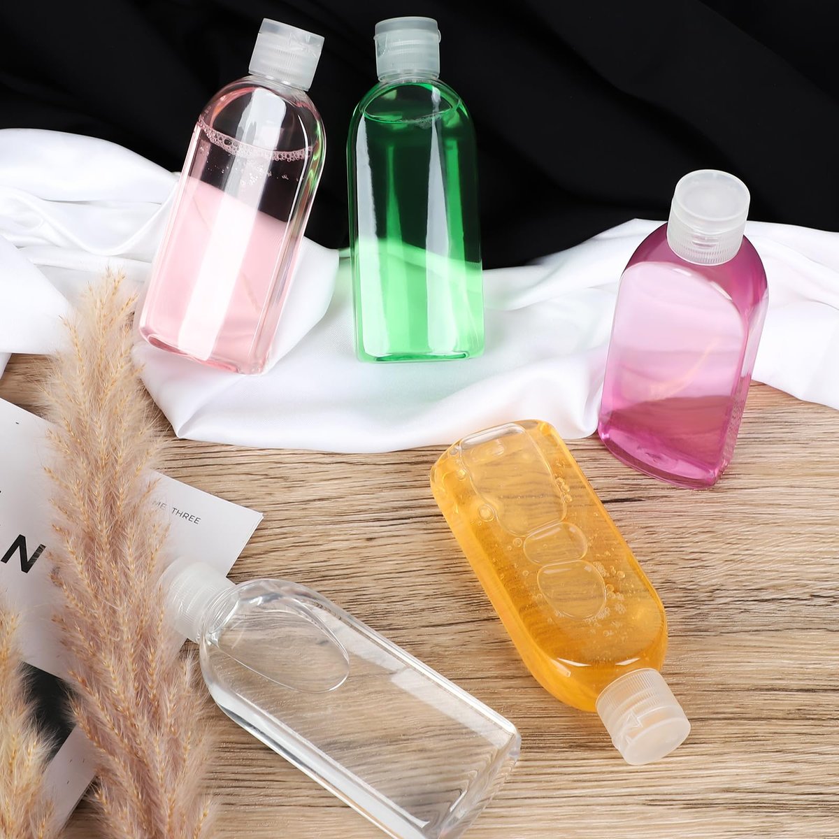 Craftisan 5 Pack 3.4 oz Clear Travel Bottles Kit - TSA Approved Leak Proof Refillable Containers for Toiletries, Shampoo, Conditioner, Lotion - görsel 7