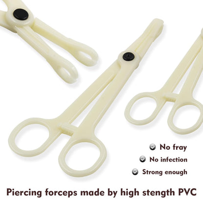 Rayyl Body Piercing Tool Kit - 42-Piece Professional Piercing Supplies with 12G-20G Needles, Clamps, and Forceps for Ear, Nose, Belly Button, Tongue, Eyebrow