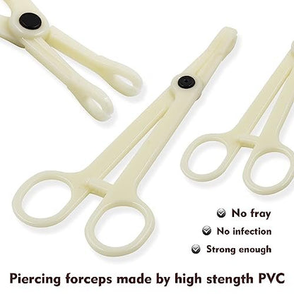 Rayyl Body Piercing Tool Kit - 42-Piece Professional Piercing Supplies with 12G-20G Needles, Clamps, and Forceps for Ear, Nose, Belly Button, Tongue, Eyebrow