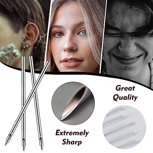 Rayyl Body Piercing Tool Kit - 42-Piece Professional Piercing Supplies with 12G-20G Needles, Clamps, and Forceps for Ear, Nose, Belly Button, Tongue, Eyebrow - görsel 8