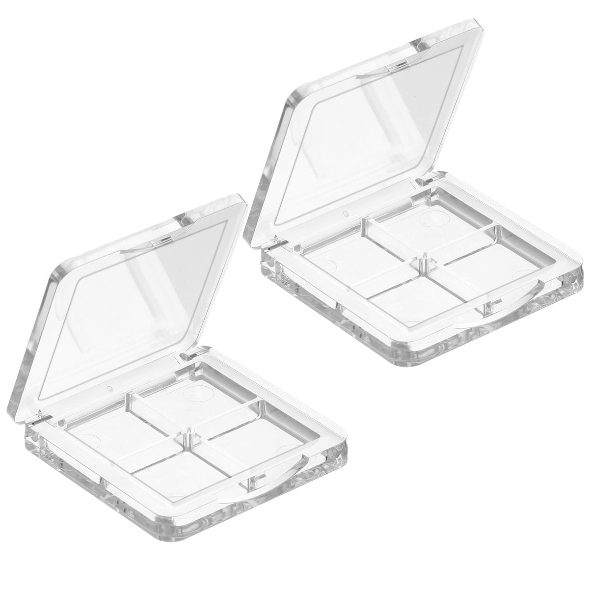 Empty Lipstick Palette 2-Pack - Clear DIY Makeup Palette for Lipstick, Eyeshadow, Blush - Portable Cosmetic Storage Box - görsel 1