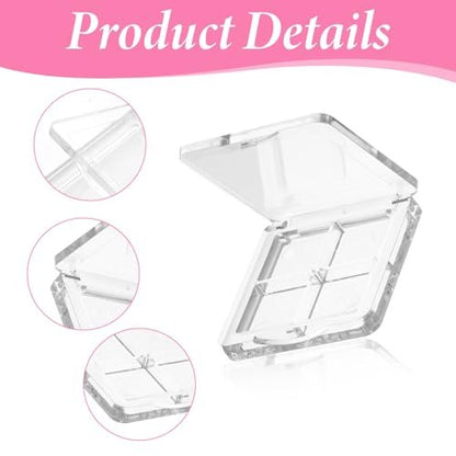Empty Lipstick Palette 2-Pack - Clear DIY Makeup Palette for Lipstick, Eyeshadow, Blush - Portable Cosmetic Storage Box