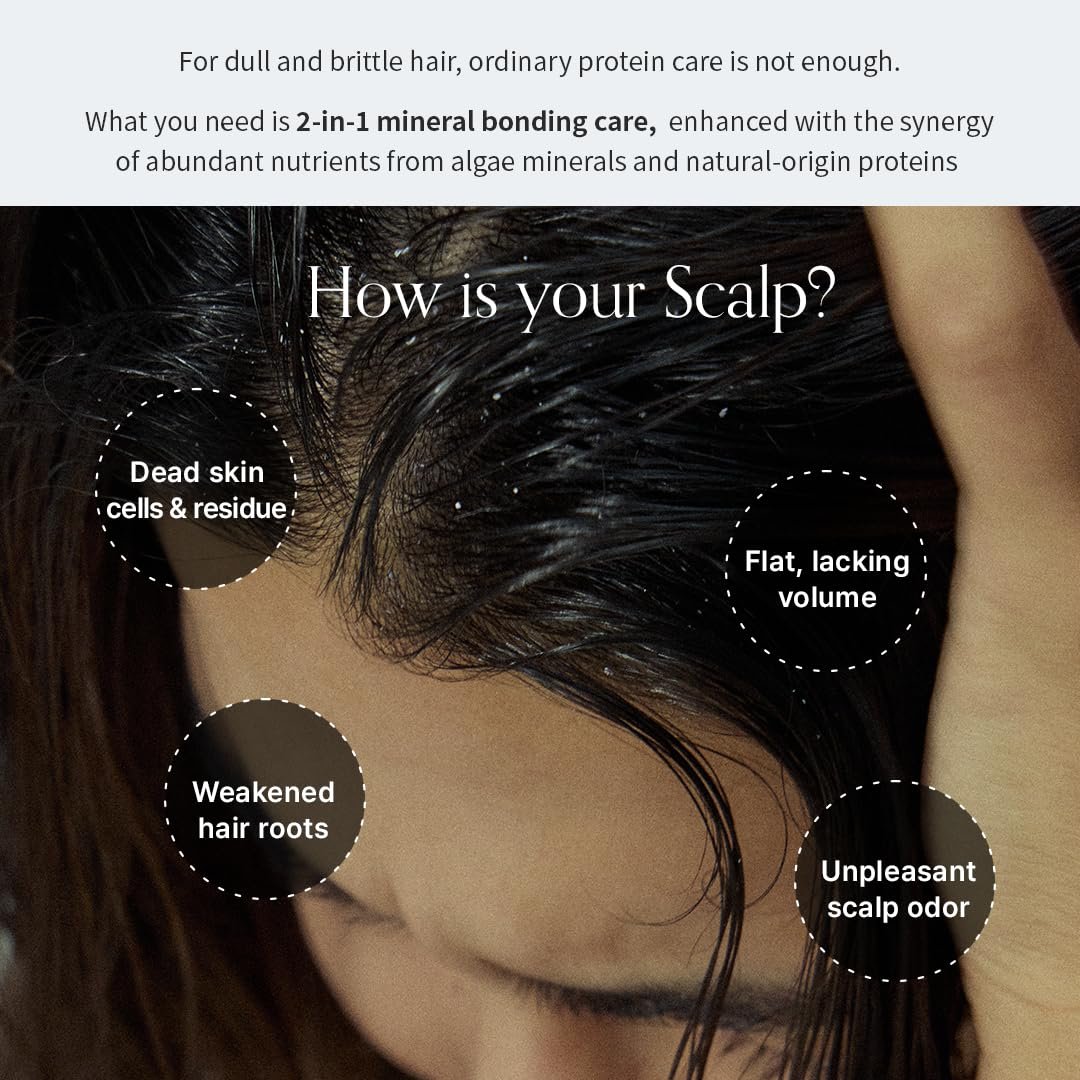 GROWUS Algae Therapy Seaweed Shampoo for Thinning Hair - Marine PDRN & Biotin - Hair Thickening, Scalp Strengthening, Hair Fall Defense - Paraben & Sulfate Free K-Beauty - 16.9 Fl Oz Avelisse