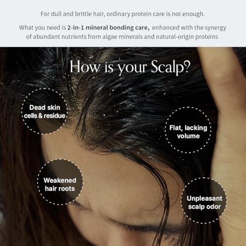 GROWUS Algae Therapy Seaweed Shampoo for Thinning Hair - Marine PDRN & Biotin - Hair Thickening, Scalp Strengthening, Hair Fall Defense - Paraben & Sulfate Free K-Beauty - 16.9 Fl Oz Avelisse