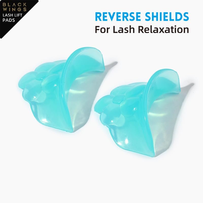 BLACKWINGS Reverse Shields Eyelash Perming Curler Lift Pads - Silicone Lash Lift Rods for Professional & Home Use - Blue - görsel 9