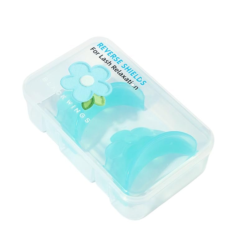 BLACKWINGS Reverse Shields Eyelash Perming Curler Lift Pads - Silicone Lash Lift Rods for Professional & Home Use - Blue - görsel 3