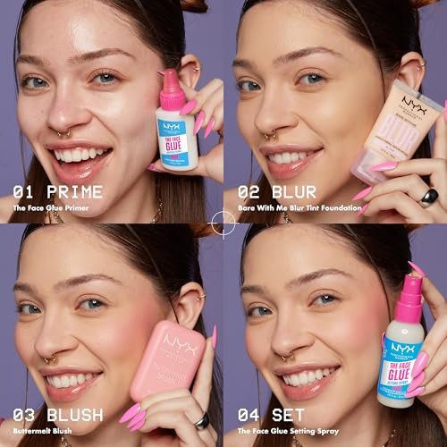 NYX PROFESSIONAL MAKEUP The Face Glue Setting Spray – Transfer-Resistant, Waterproof, Up to 24HR Wear - görsel 16