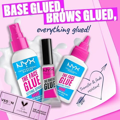 NYX PROFESSIONAL MAKEUP The Face Glue Setting Spray – Transfer-Resistant, Waterproof, Up to 24HR Wear