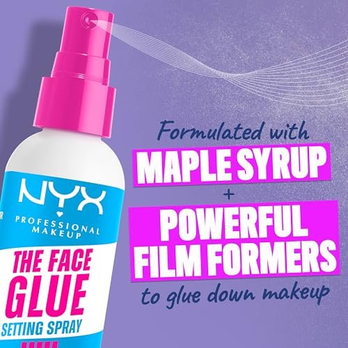 NYX PROFESSIONAL MAKEUP The Face Glue Setting Spray – Transfer-Resistant, Waterproof, Up to 24HR Wear - görsel 8