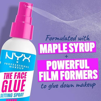NYX PROFESSIONAL MAKEUP The Face Glue Setting Spray – Transfer-Resistant, Waterproof, Up to 24HR Wear