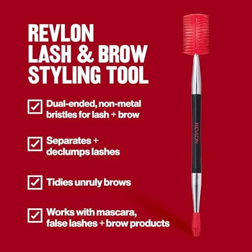 Revlon Lash & Brow Styling Tool - Dual Ended Eyelash Separator & Eyebrow Brush Spoolie for Mascara & Brow Makeup - görsel 8