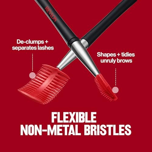 Revlon Lash & Brow Styling Tool - Dual Ended Eyelash Separator & Eyebrow Brush Spoolie for Mascara & Brow Makeup - görsel 4