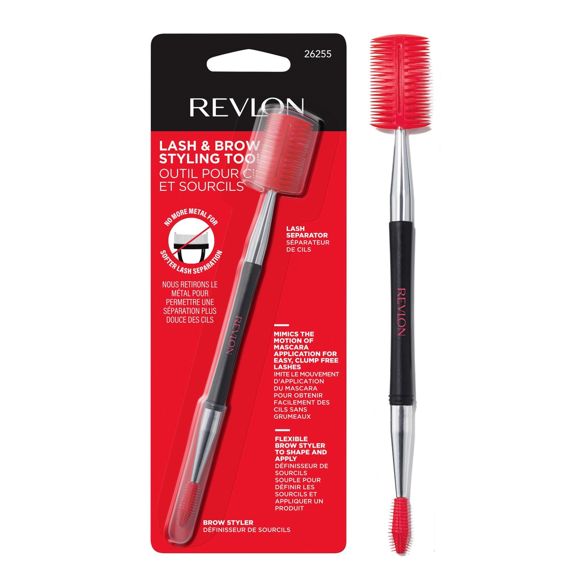 Revlon Lash & Brow Styling Tool - Dual Ended Eyelash Separator & Eyebrow Brush Spoolie for Mascara & Brow Makeup - görsel 1