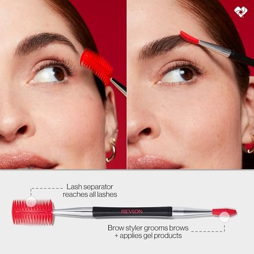 Revlon Lash & Brow Styling Tool - Dual Ended Eyelash Separator & Eyebrow Brush Spoolie for Mascara & Brow Makeup - görsel 6