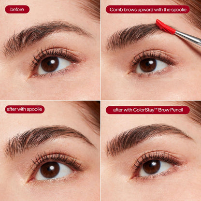 Revlon Lash & Brow Styling Tool - Dual Ended Eyelash Separator & Eyebrow Brush Spoolie for Mascara & Brow Makeup