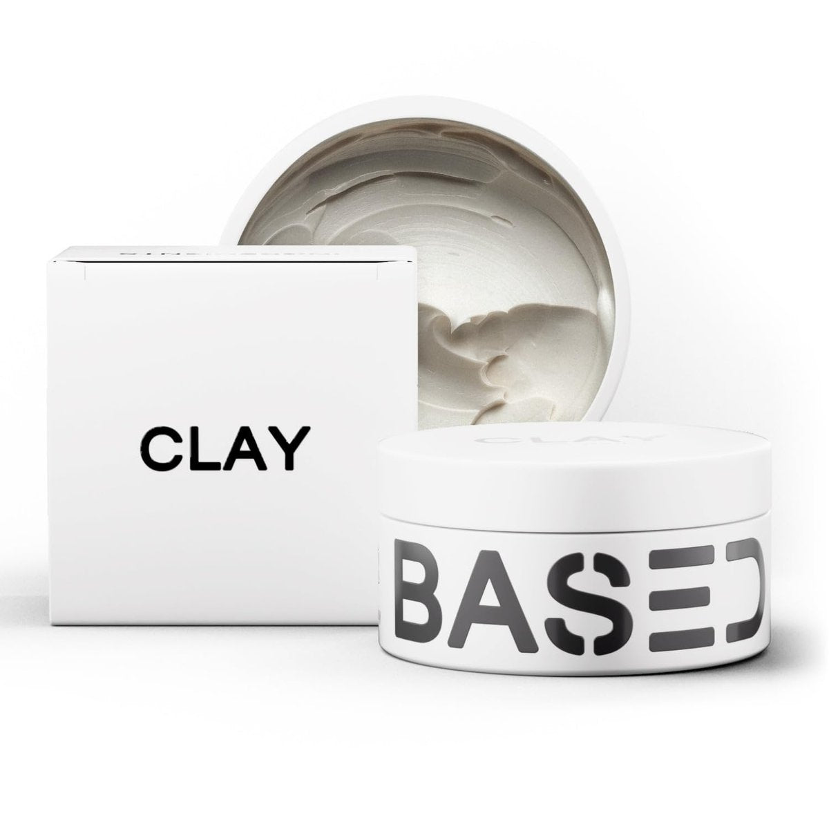 BASED Hair Clay for Men - Strong Hold, Texturizing Finish, Low Shine, Santal Sandalwood Fragrance (3 oz) Avelisse